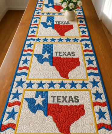 Stars And States Quilted Table Runner