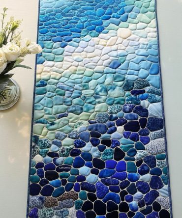 Stone Shore Quilted Table Runner