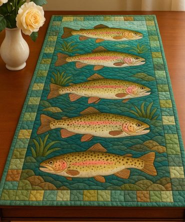 Stream Journey Quilted Table Runner