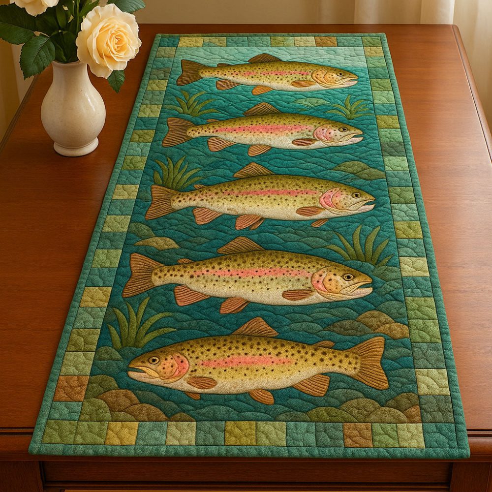 Stream Journey Quilted Table Runner