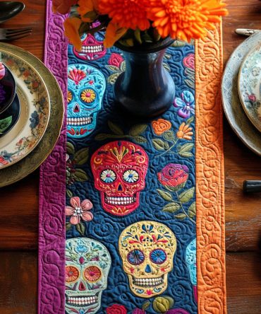 Sugar Bloom Quilted Table Runner