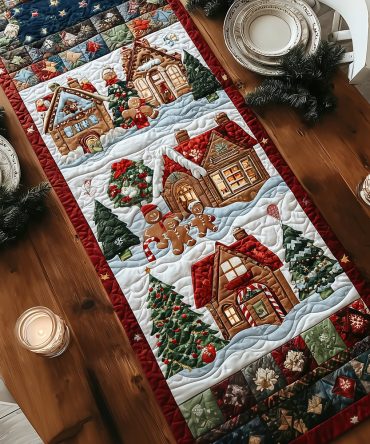 Sugarland Scene Quilted Table Runner