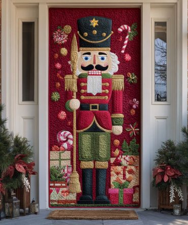 Sugarplum Defender Quilted Door Cover