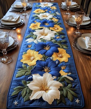 Summer Blooms Quilted Table Runner