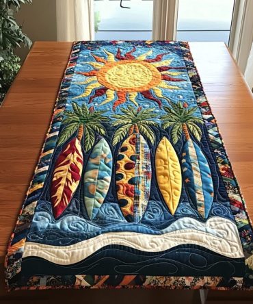 Summer Surfboard Quilted Table Runner