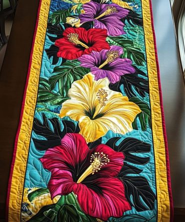 Sun-Kissed Petals Quilted Table Runner