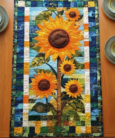Sun Blossom Quilted Table Runner