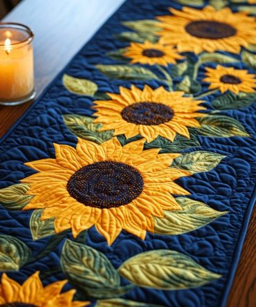 Sun Petals Quilted Table Runner