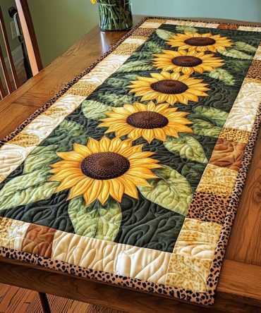 Sunbeam Wave Quilted Table Runner