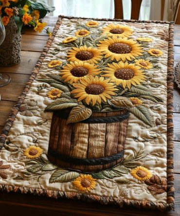 Sunburst Dreams Quilted Table Runner