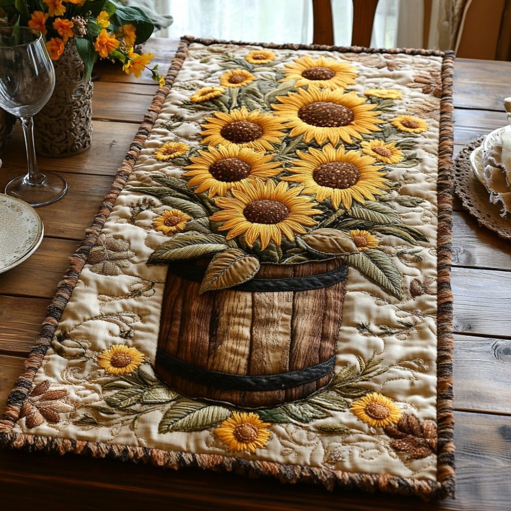 Sunburst Dreams Quilted Table Runner