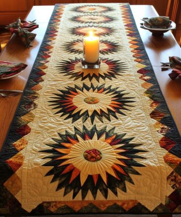 Sunburst Trail Quilted Table Runner
