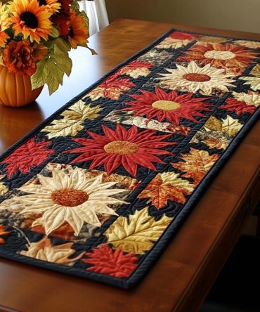 Sunflare Quilted Table Runner