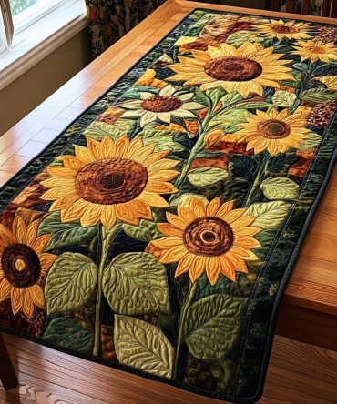 Sunflower Garden Quilted Table Runner