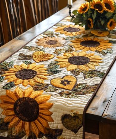 Sunflower Dream Quilted Table Runner