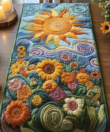 Sunflower Dream Quilted Table Runner