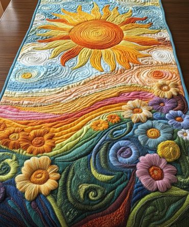Sunflower Dreams Quilted Table Runner