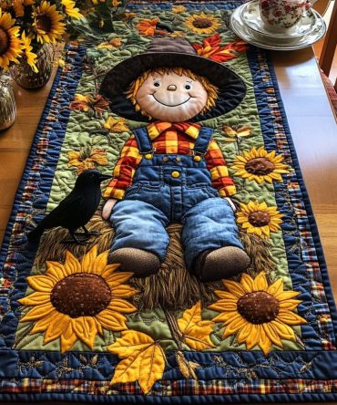 Sunflower Friend Quilted Table Runner