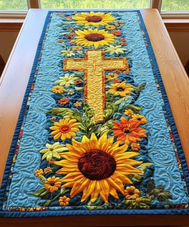 Sunflower Garden Quilted Table Runner