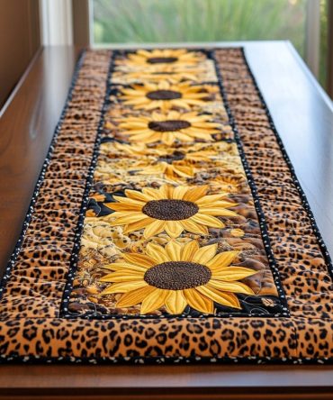 Sunflower Love Quilted Table Runner