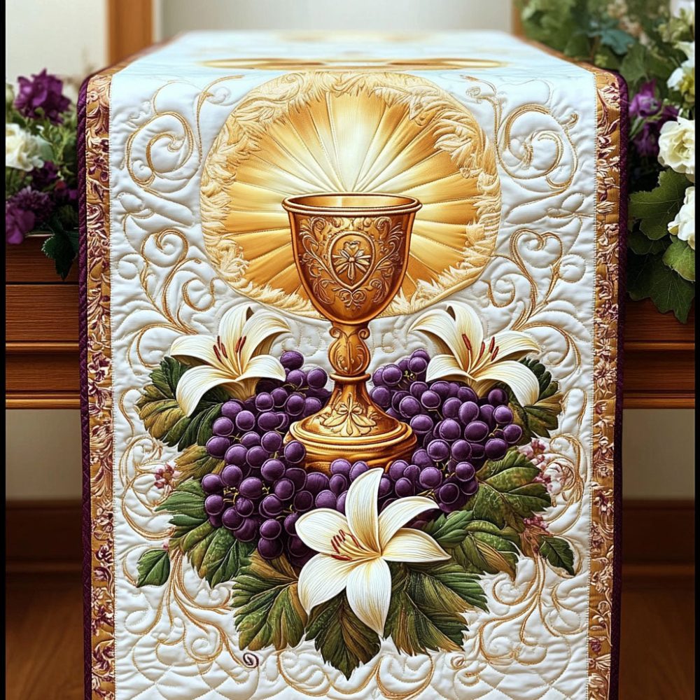Sunlit Chalice Quilted Table Runner