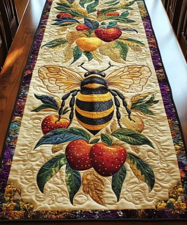 Sunlit Stripes Quilted Table Runner