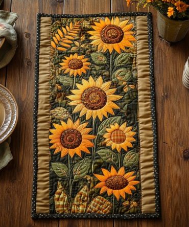 Sunlit Whispers Quilted Table Runner