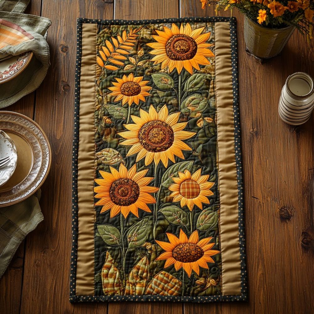 Sunlit Whispers Quilted Table Runner
