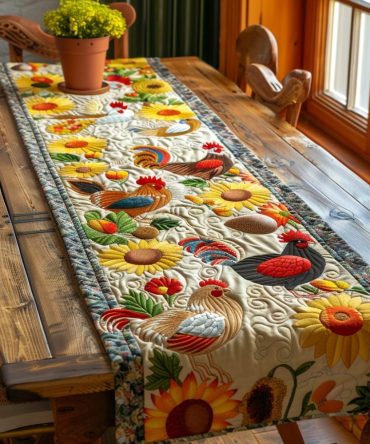 Sunny Farmhouse Quilted Table Runner