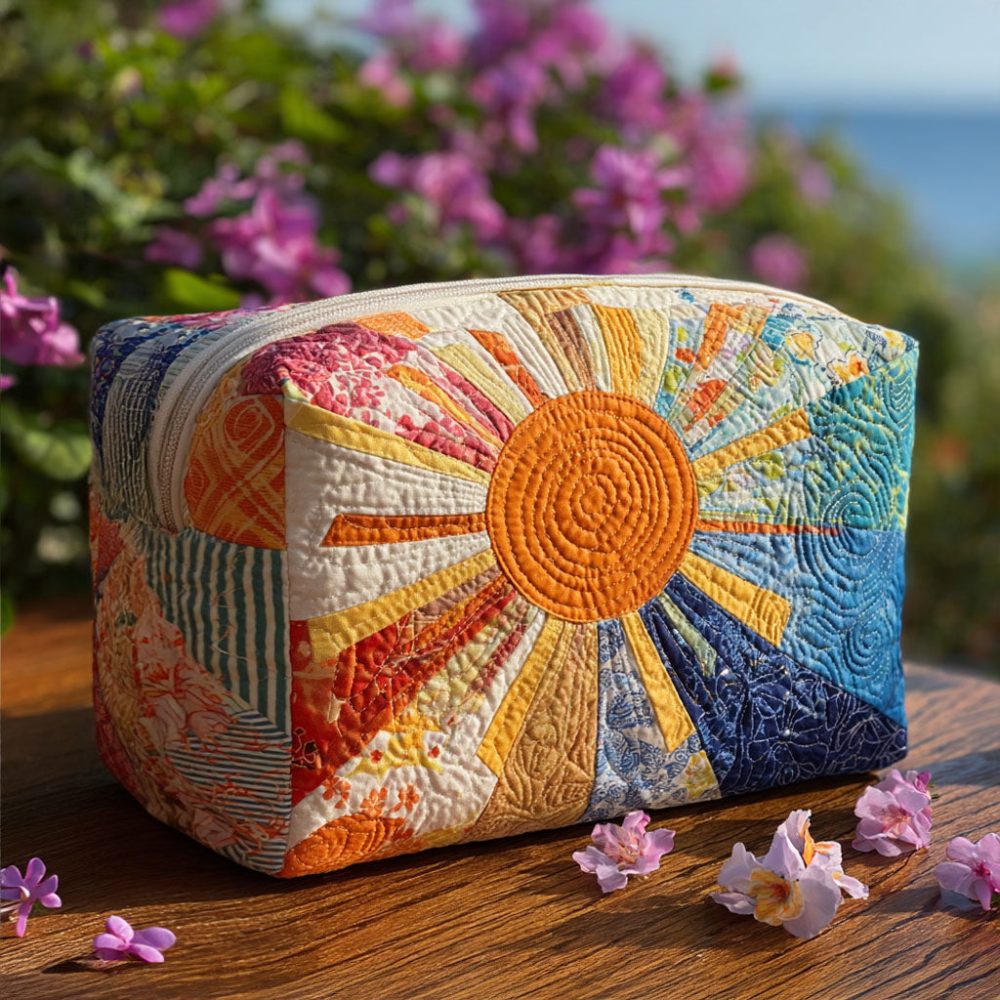 Sunny Beam Quilted Makeup Bag
