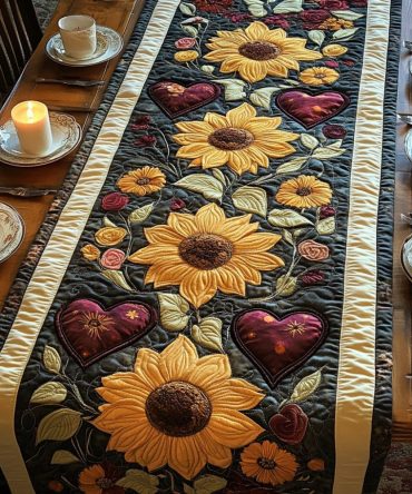 Sunny Bloom Quilted Table Runner