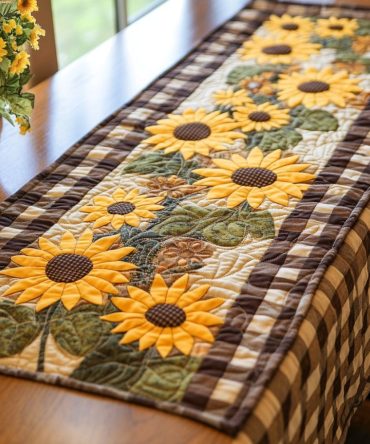 Sunny Charm Quilted Table Runner
