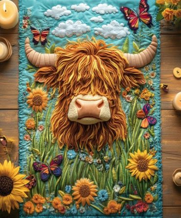 Sunny Cow Quilted Table Runner