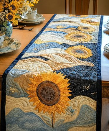 Sunny Meadow Run Quilted Table Runner