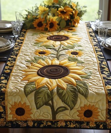 Sunny Rays Quilted Table Runner
