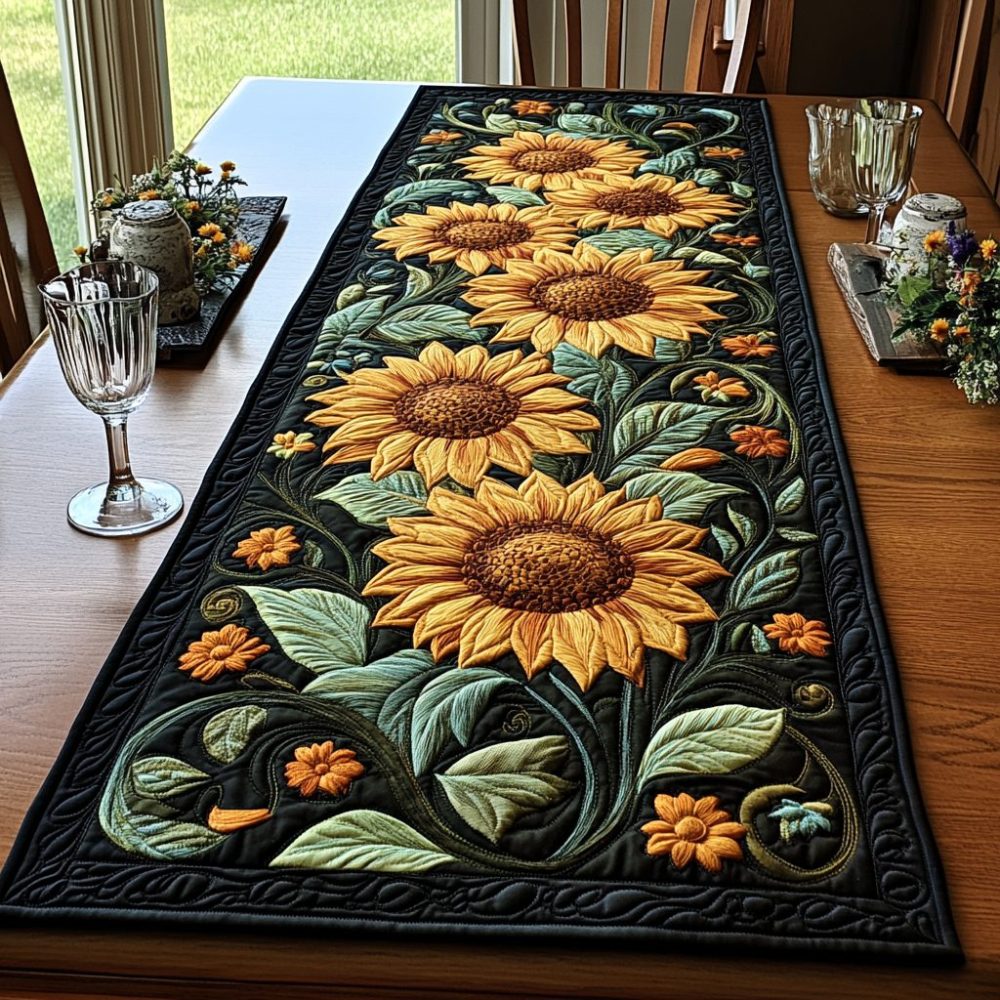 Sunny Serenity Quilted Table Runner