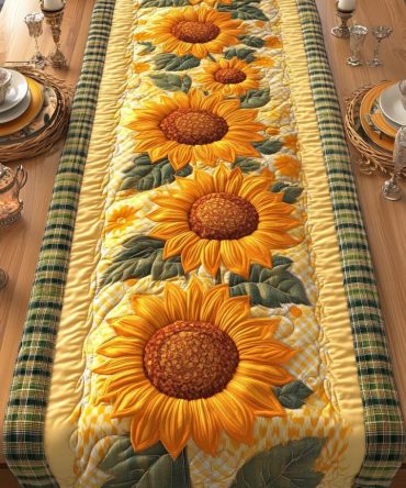 Sunny Serenity Quilted Table Runner