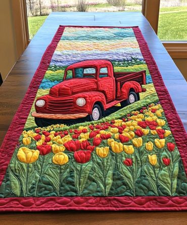 Sunny Side Pickup Quilted Table Runner