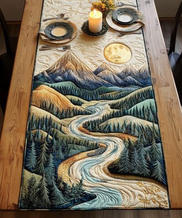 Sunrise Path Quilted Table Runner
