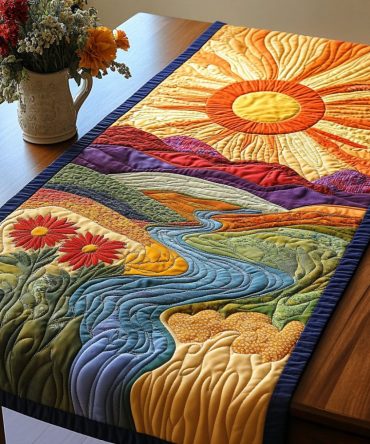 Sunrise Valley Quilted Table Runner