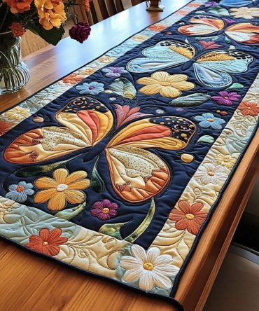 Sunset Flutter Quilted Table Runner