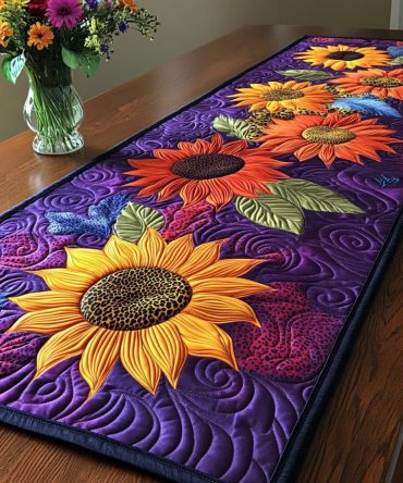 Sunset Garden Quilted Table Runner