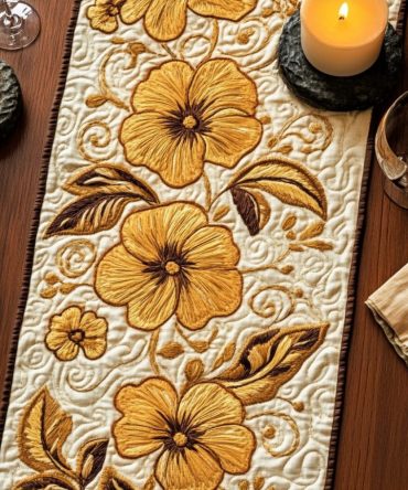 Sunset Garden Quilted Table Runner