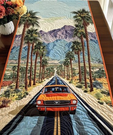 Sunset Highway Quilted Table Runner