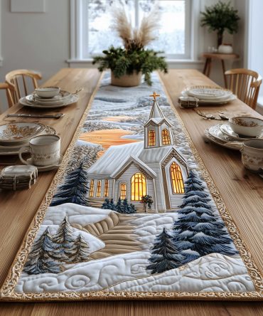 Sunset Light And Hope Quilted Table Runner