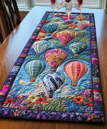 Sunset Sail Quilted Table Runner