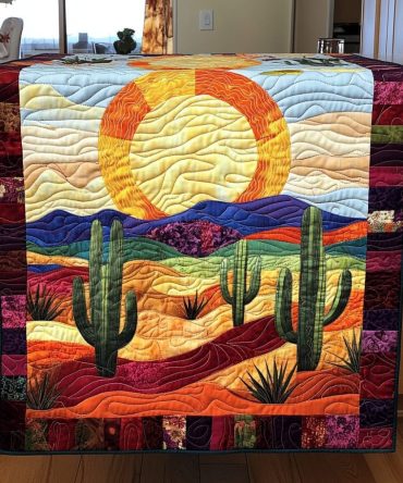 Sunset Serenity Quilted Table Runner