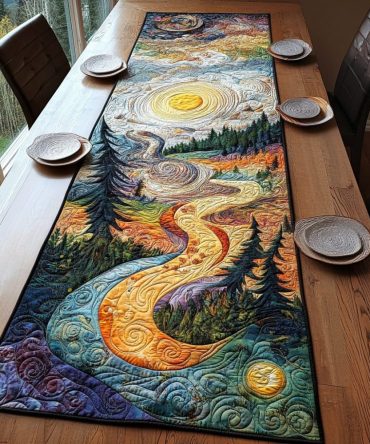 Sunset Symphony Quilted Table Runner