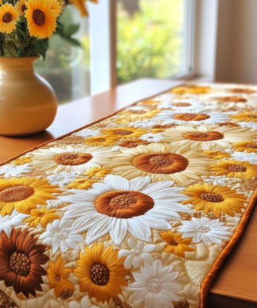Sunshine Beauty Quilted Table Runner