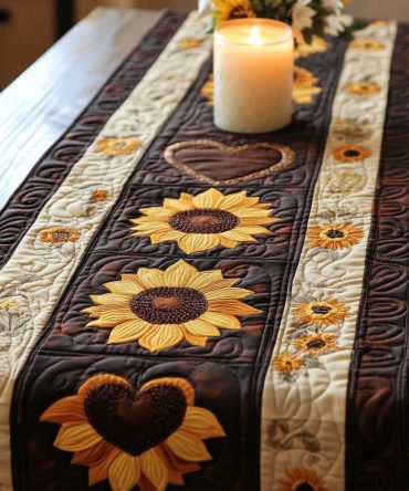 Sunshine Blooms Quilted Table Runner